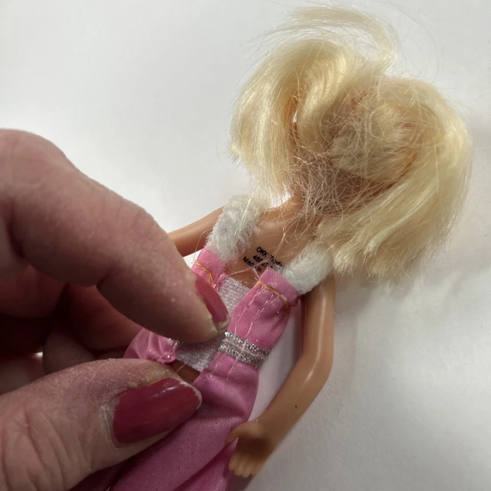 Okk Trading Company Small Blonde Doll With Outfit  5.5 Inches